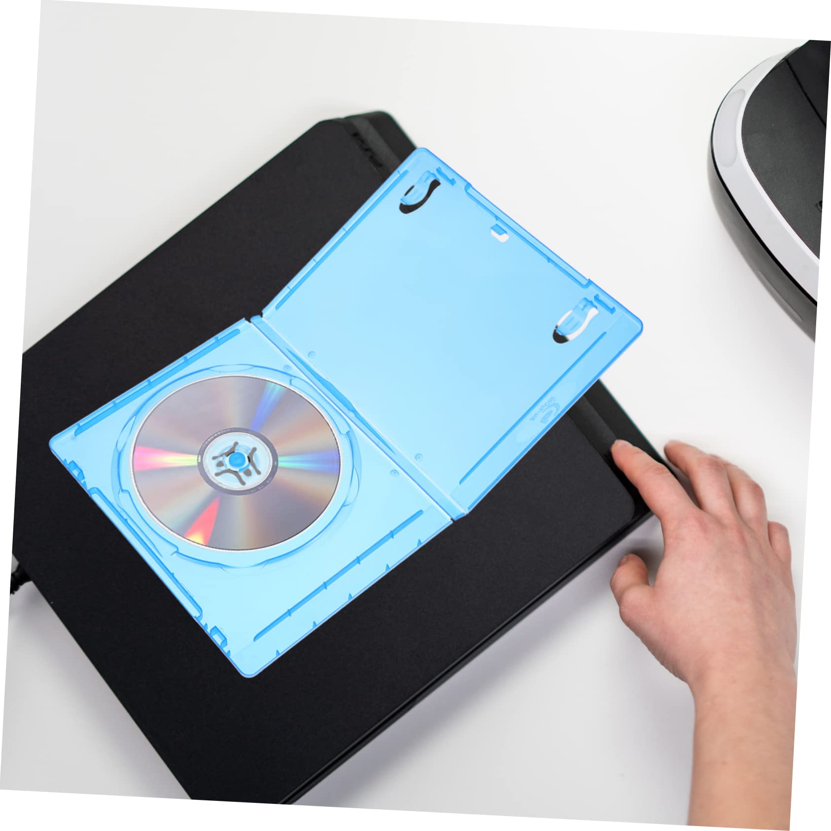 FONDOTIN 12Pcs DVD Protective Boxes Durable Plastic CD Storage Cases Semi Transparent Disc Holders for Organizing and DVDs for Use