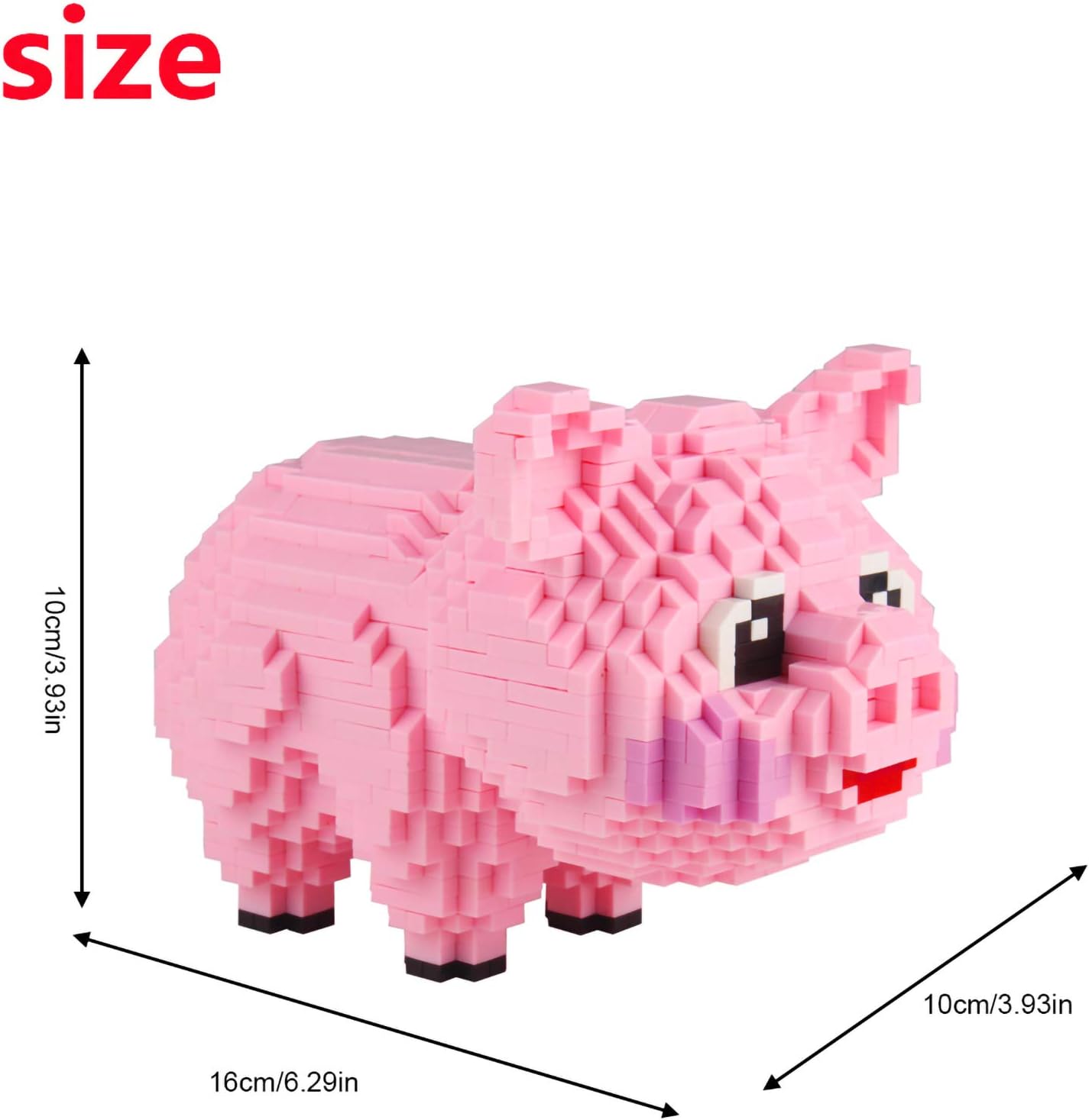 Larcele Micro Pig Building Blocks Mini Building Toy Bricks,1547 Pieces KLJM-02 (Model 558) - Image 2