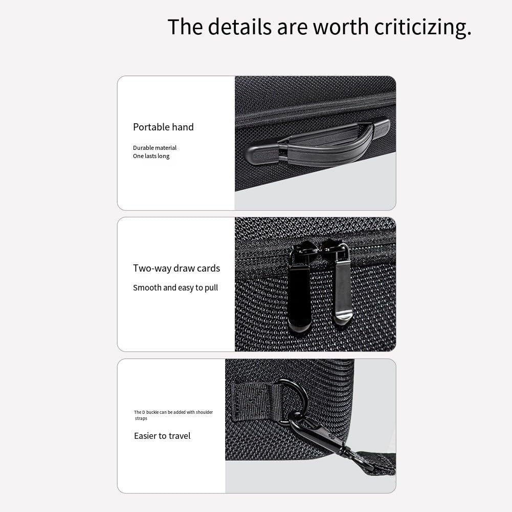 Custodia antiurto in EVA per HP per officejet 250, custodia rigida portatile con ampio spazio per accessori, protezione da viaggio nera 38 x 20 x 13 cm