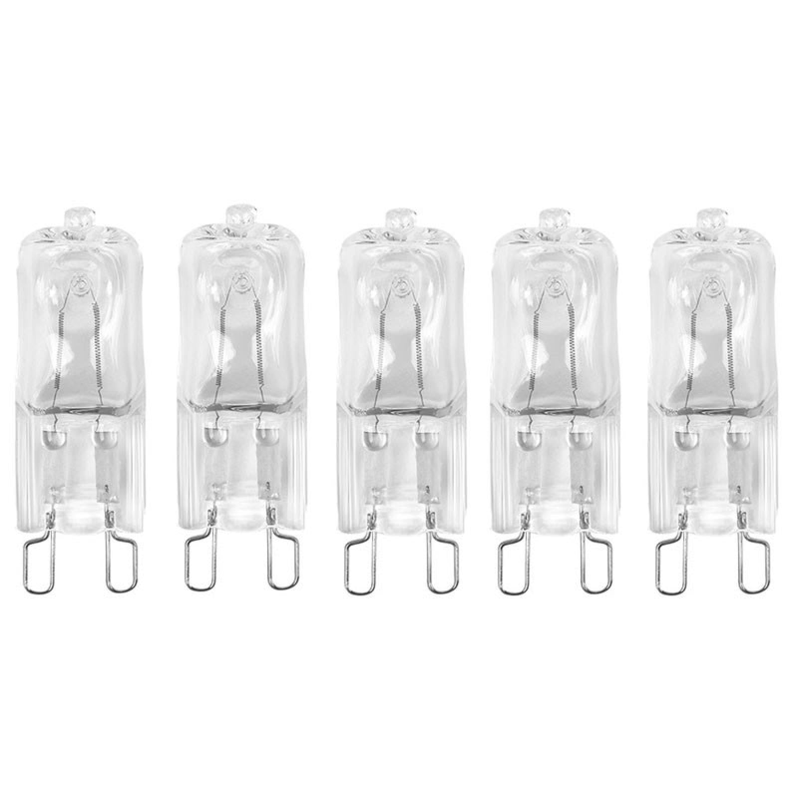 UGEFKMQ G9 Halogen Bulb 40W 230V Warm White Dimmable Clear Capsule G9 Halogen Light Bulb Suitable for Ceiling Lamps, Wall Lamps 5PC 25W