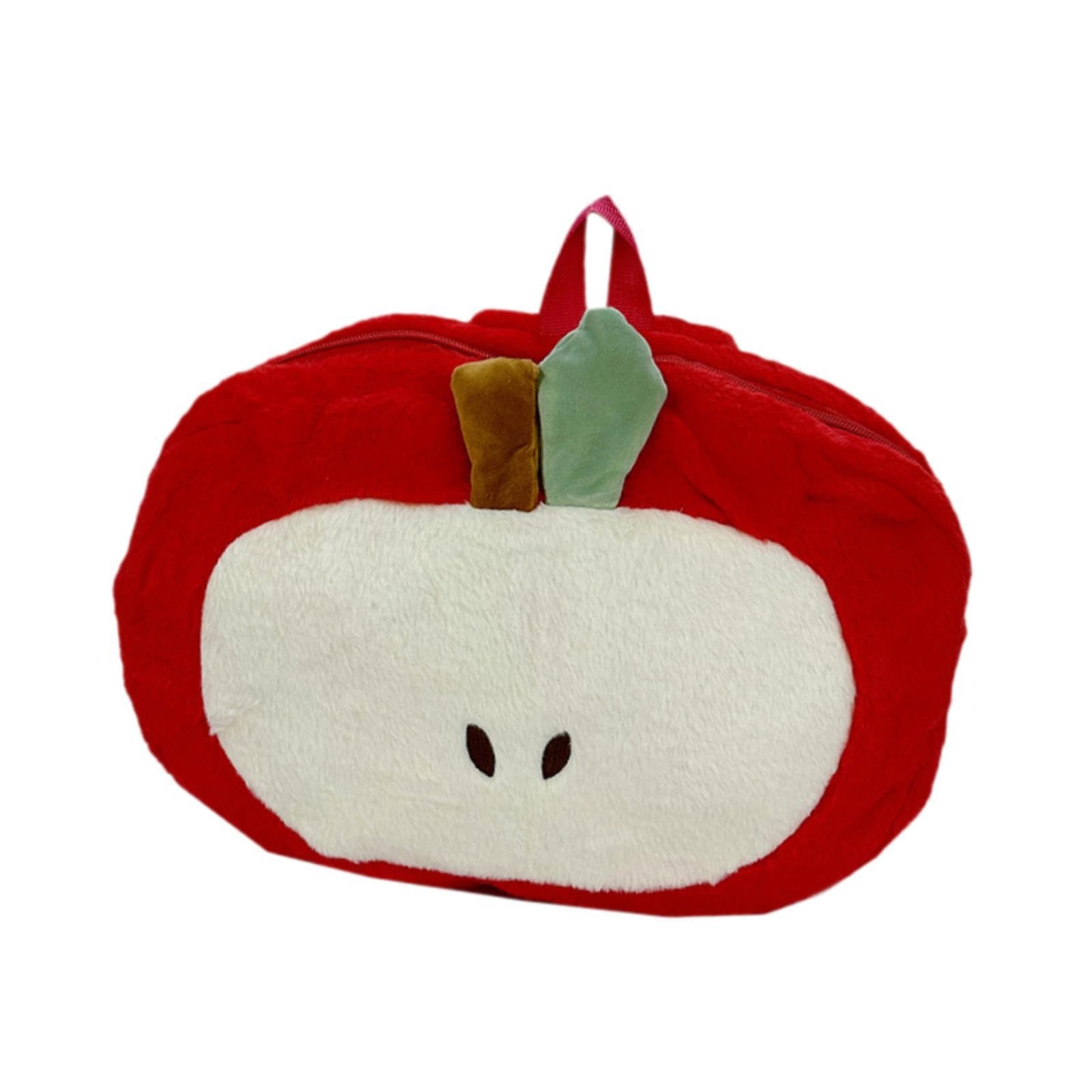 cute plush apple backpack casual daypack for dating birthday gifts for girls| premium | luxury | designer | stylish