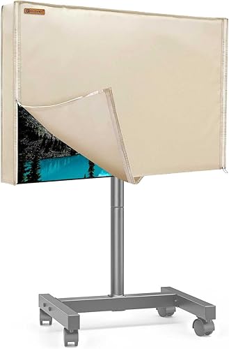IC ICLOVER Funda para soporte de TV móvil de 30 a 32 pulgadas, cubierta impermeable para TV al aire libre para soporte rodante, protector de