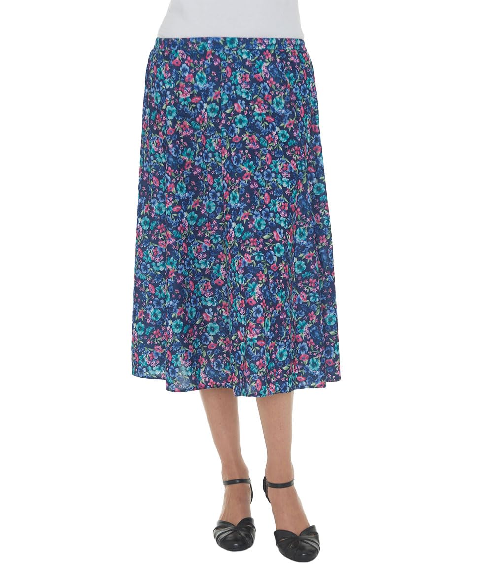 Fashion Friendly Women's Floral Elasticated Skirt-Sl