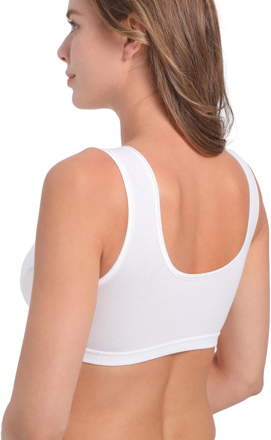 SUIEK 4 Pack Nursing Sleep Bra Maternity Bralette Cotton Breastfeeding Bras - Image 3