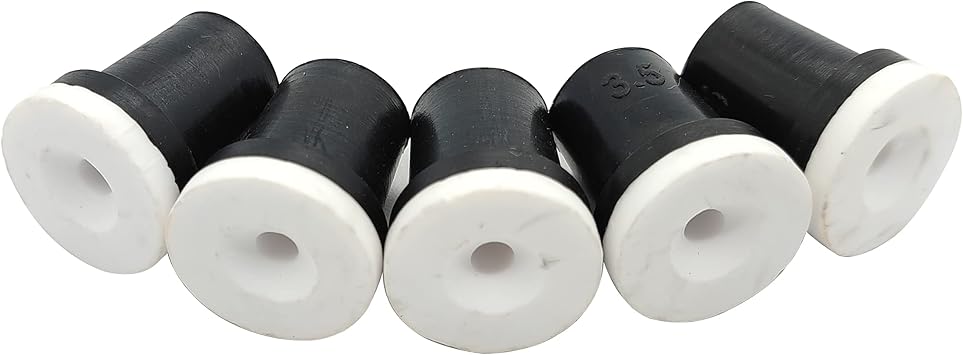 5Pcs Ceramic Sandblaster Nozzle Tips 1/8 Inner Hole SandBlast Gun | Replacement Nozzles Compatible with 5 Gallon Sandblasting Tank for Rust Paint Removal Metal Wood Auto Surface Preparation