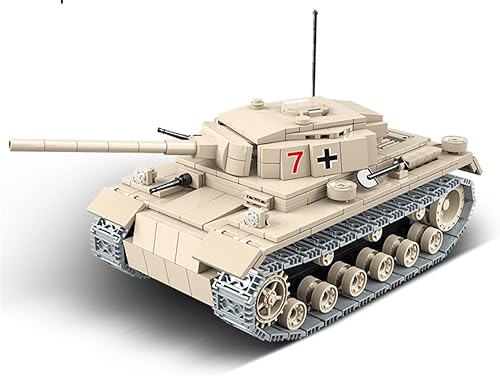 General Jim's Juego de construcción de ladrillos militares, modelo de bloques de construcción de tanque de batalla Panzer III del ejército alemán de