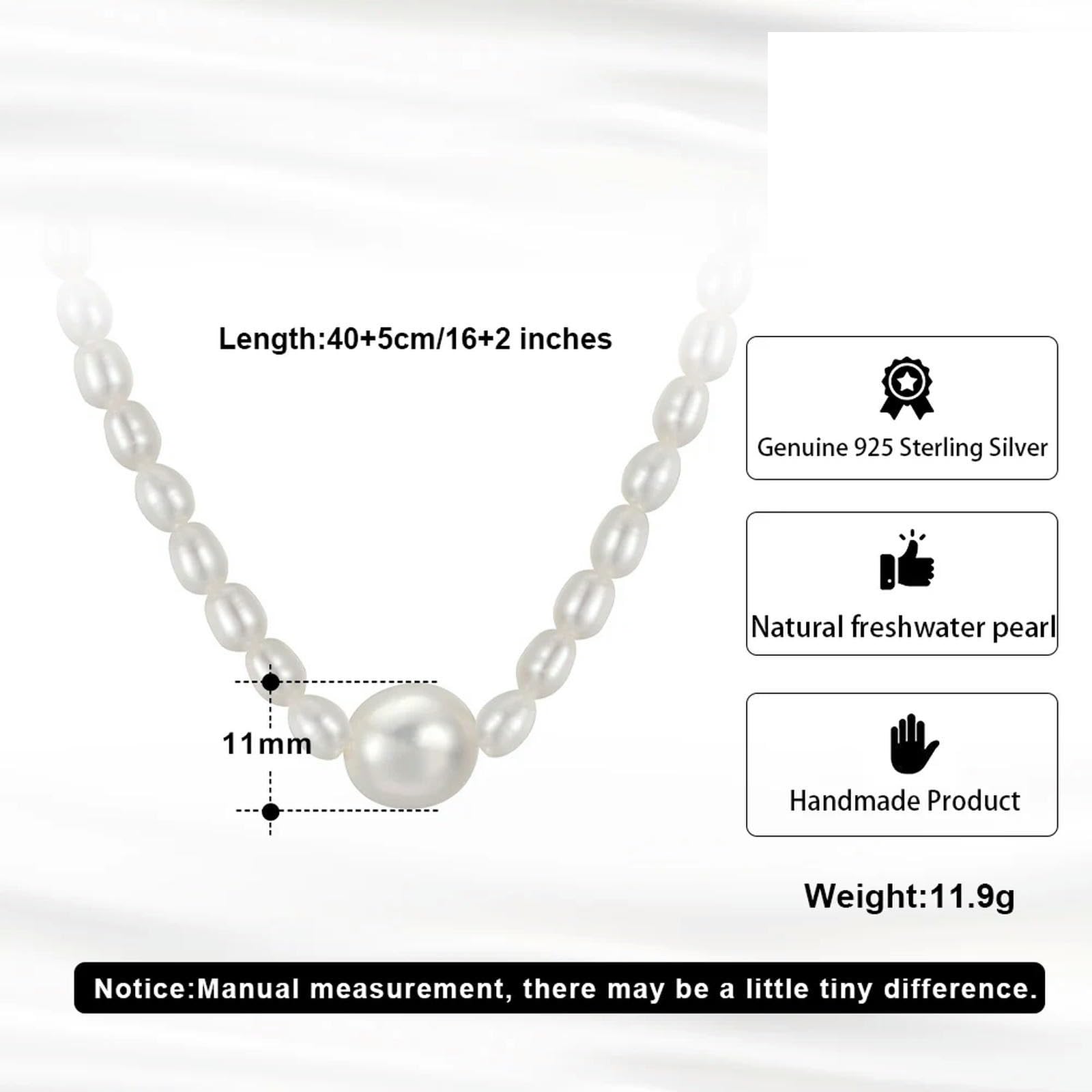 Collana Di Perle D'acqua Dolce Coltivate, Fatta A Mano, Con Perle Barocche Di Alta Qualità, Per Gioielli Da Festa Da Donna.