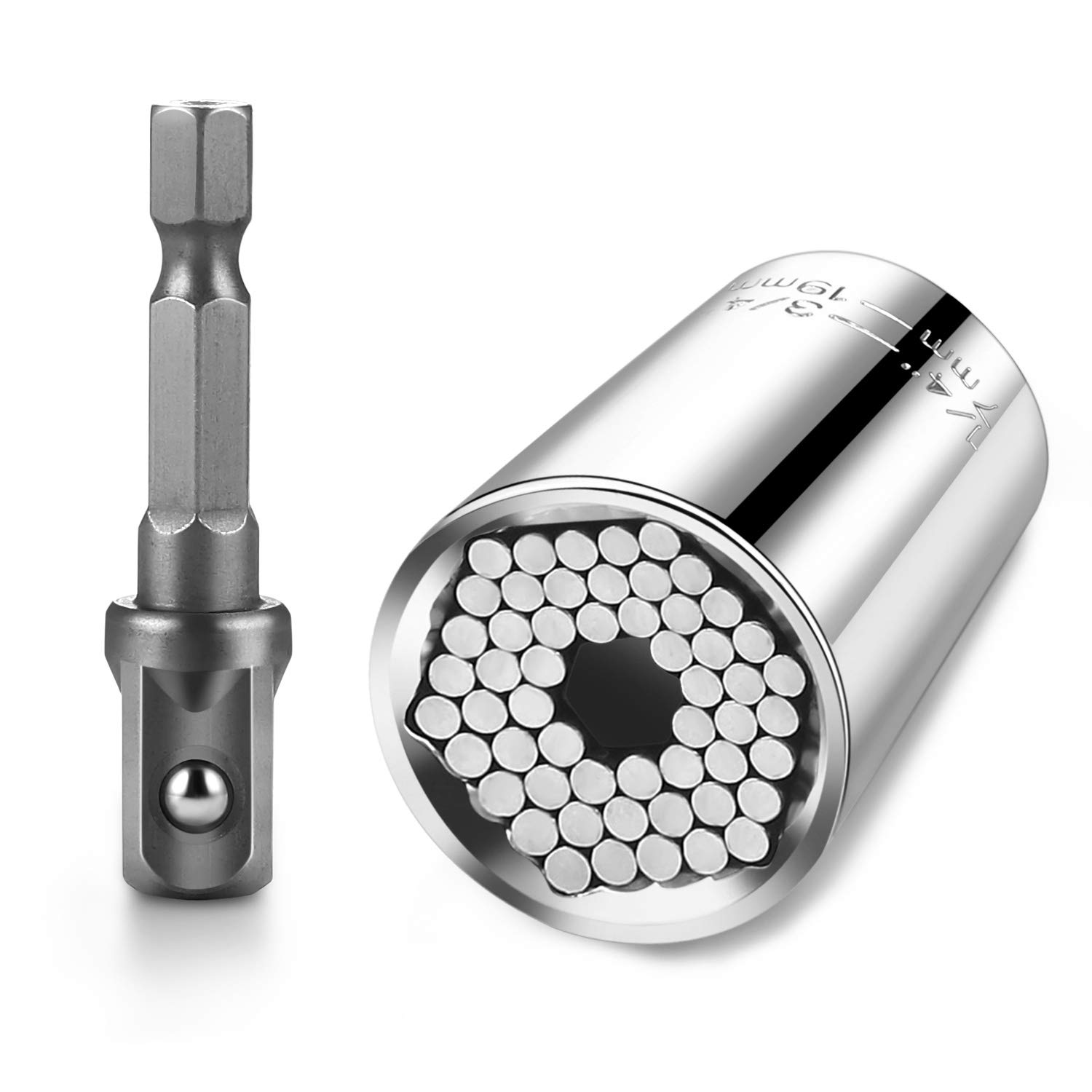 7mm to 19mm Ratchet Universal Sockets Metric Wrench Power Drill Adapter Set - Professional Repair Tools-image-30