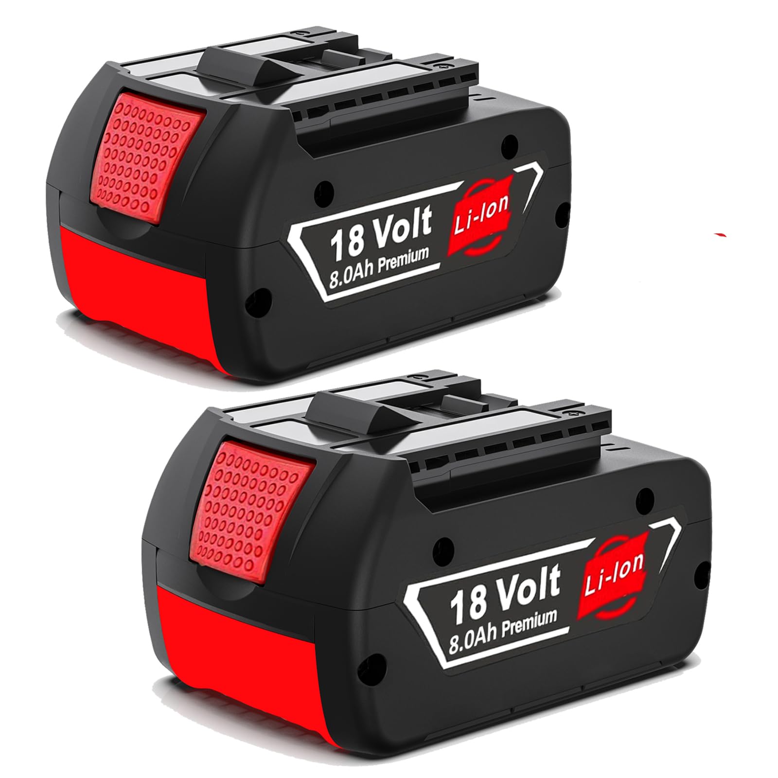 2 baterías de Repuesto de 18V 8,0Ah/8000 mAh para baterías de 18V BAT618 BAT618G BAT609 BAT619 BAT619G BAT610G BAT610 BAT612 BAT622 de 18 V