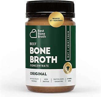 Best Bone Broth Premium Beef Bone Broth Concentrate - 100% Sourced from Grass Fed, Pasture-Raised Cattle - Bone Broth Protein and Collagen - Bone Broth Soup - 375g (37 Servings)