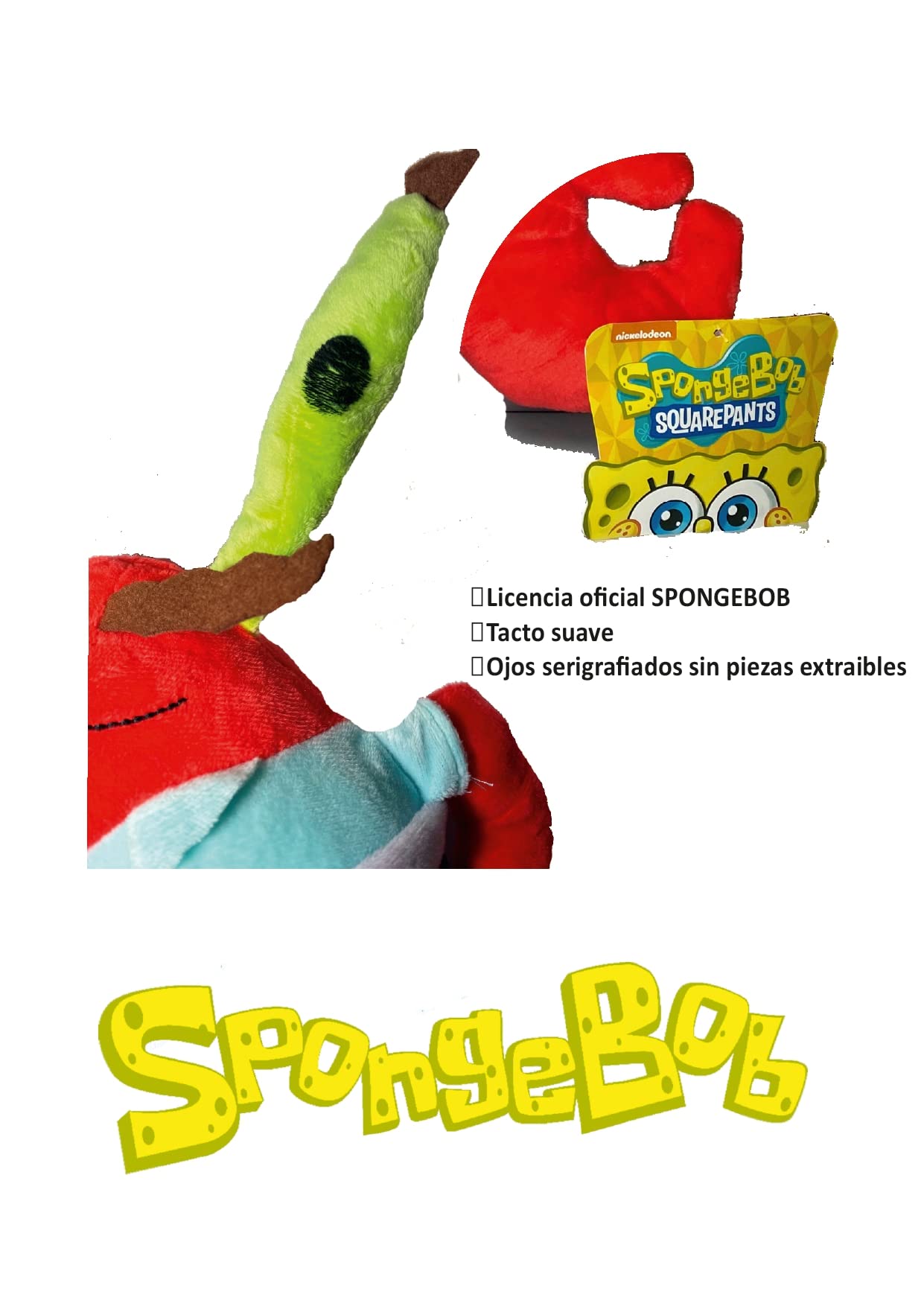 Spongebob Plüsch – Mr. Crab Señor Cangrejo, 18 Cm, Superweich, Offizielles Spielzeug