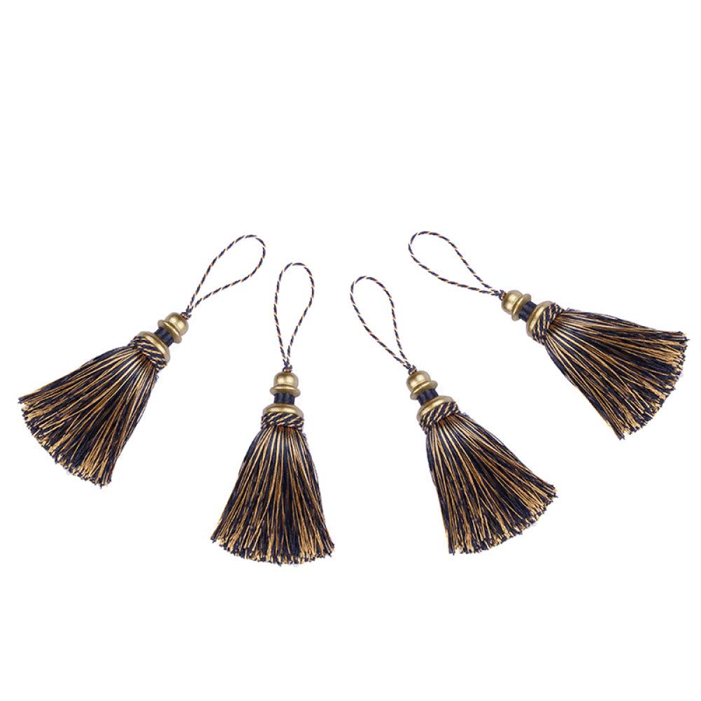 QUNINE 4 Piezas/8 Piezas de borlas largas para Manualidades, Suministros Decorativos, Bricolaje, Cortina, Ropa, cordón de Costura, Flecos, Adornos Colgantes, Mezcla, 4 Piezas (Mezcla de 4 Piezas)