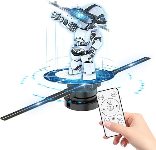 Ventilador de holograma 3D - Ventilador holográfico con resolución de 1024 x 800PX, 244 cuentas LED HD, proyector de publicidad de video holográfico