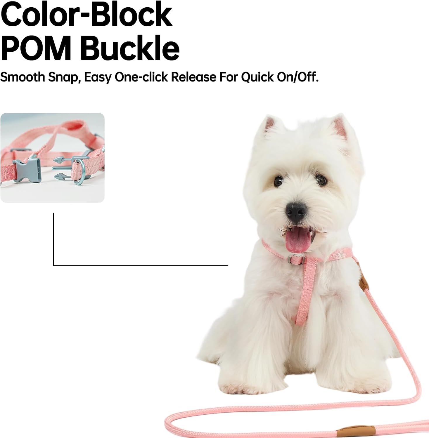 Touchdog Classic Y-Shape Dog Harness and Leash Set, Durable Adjustable No-Pull Step in Dog Harness for Small Medium Dogs, Soft Nylon Walking Harness for Daily Use and Outdoor Training (Pink, XS)