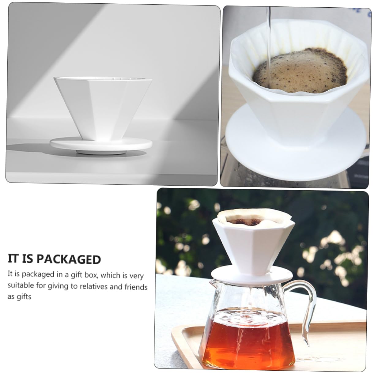 HOMSFOU 1pieza Filtro De Café Cerámico Portátil Para Preparación Manual Taza De Café Reutilizable Accesorio Práctico Para y