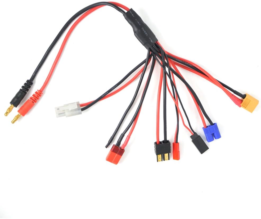 Adaptateur De Chargeur De Batterie RC Lipo Connecteur Splitter Wire 8 En 1 Octopus Convertir Le Câble En Câble Banane De 4,0 Mm Pour Prise TRX-T, Futaba, Tamiya Mini, XT60, EC3, JST, Tamiya - Foto 5