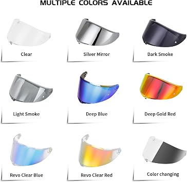 Motorcycle Helmet Visor for K6 K6S Visor Face Shield Replacement for K6 K6 S,Revo Clear Blue