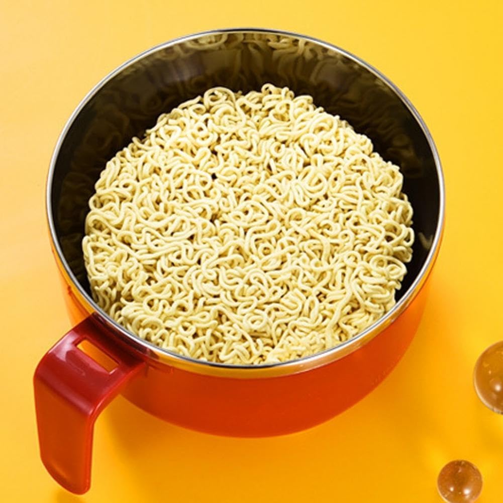 Sealed Lunch Box Household Stainless Steel Instant Noodle Bowl with Lid Student Insulated Fast Food Cup