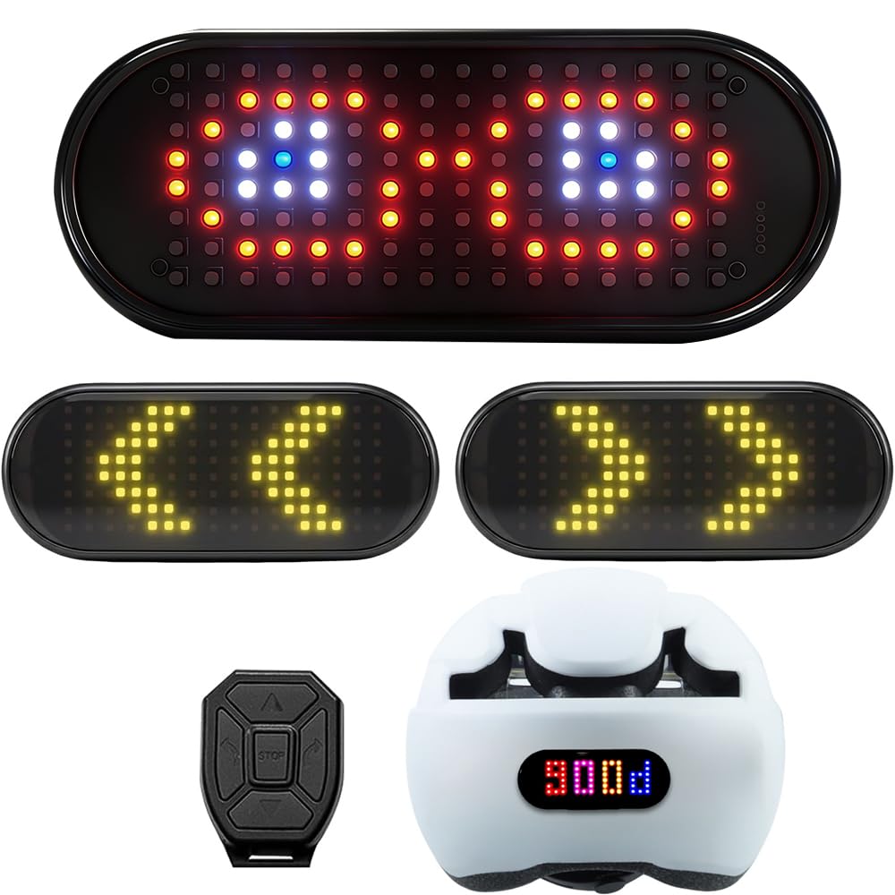JDBMAOYE Bike Helmet Light, Motorcycle Helmet Warning Light Turn Signals