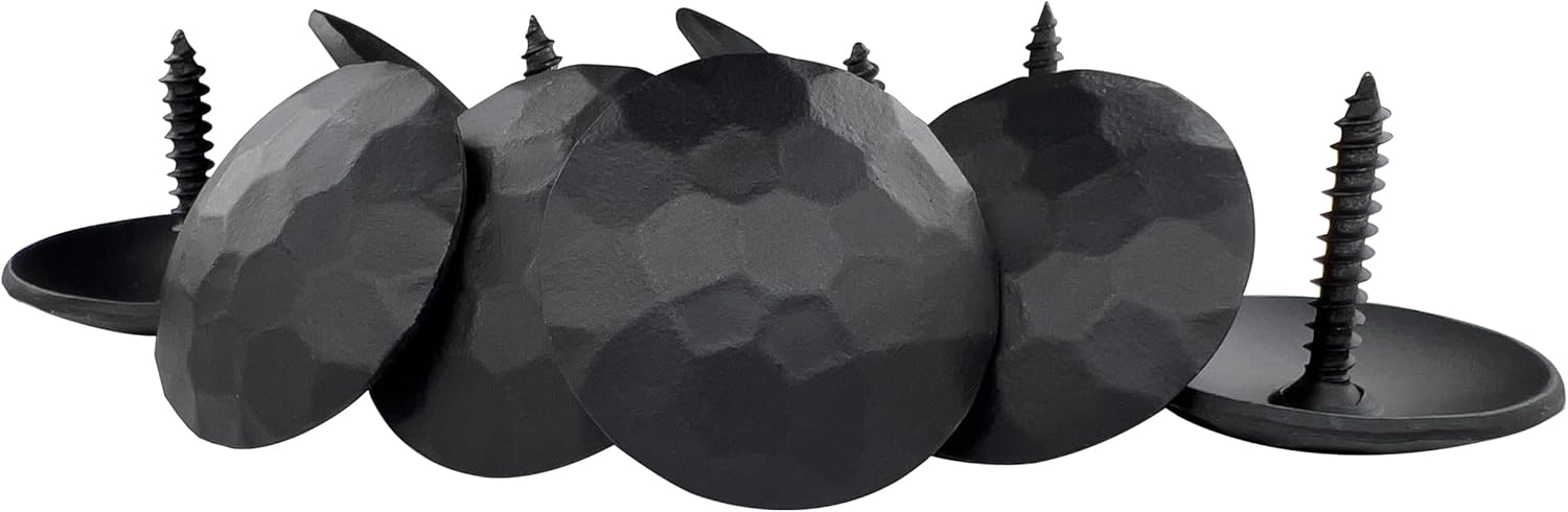 50 Pack- 1.25 Inch Iron Clavos Decorative Nails Screws Forged Hammered Door Nails Wood Furniture Upholstery Tacks Rustic Antique Forged Finish by Sidco Supply