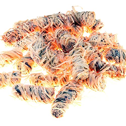 hitools Anzündwolle - 24 Stück - Holzwolle, Grillanzünder & Kaminanzünder