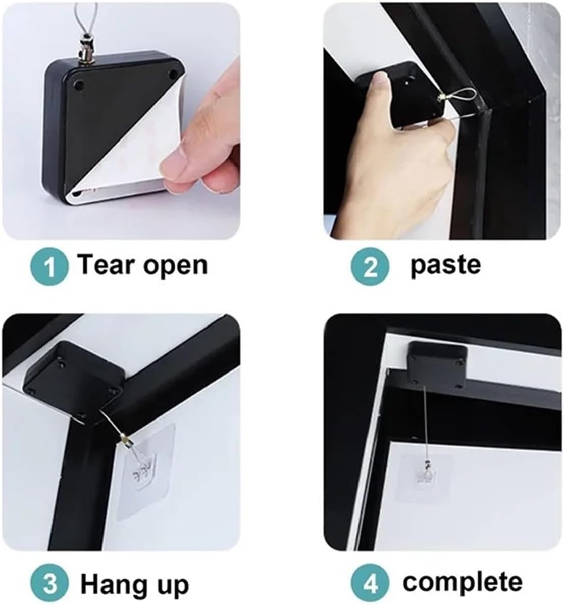 Exquisite-2 Piece Punch-Free Door Closer with Tunnel Pull for Home Office 500G