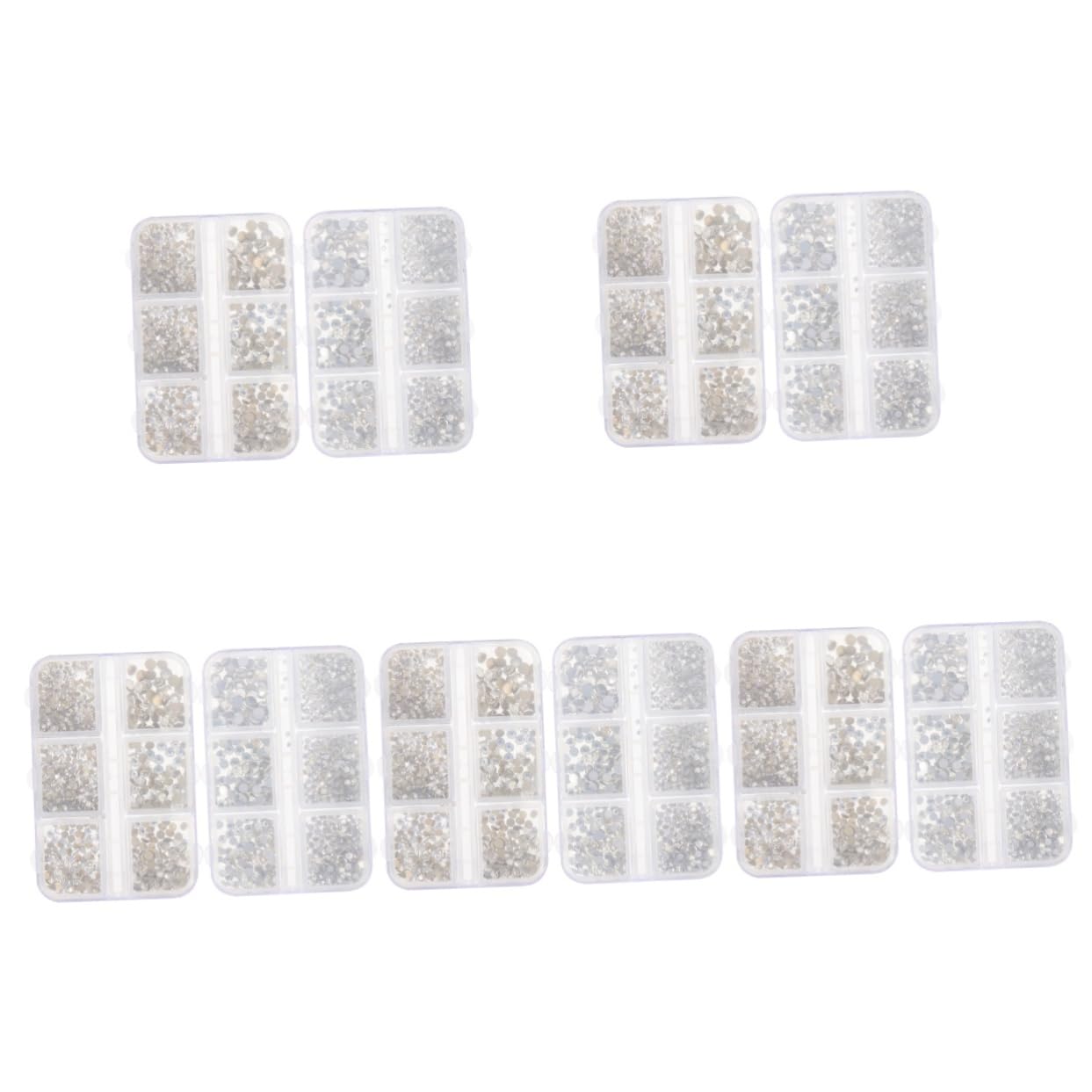 VALICLUD 5 Set Accessori Per Nail Art Con Strass Gemme Di Nail Art Ab Glitter Uv Decorazioni Unghie Ciondolo Per Unghie Fai Da Te Ciondoli in Strass Per Unghie Pp 2 Scatole*5
