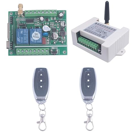 12V 24V 36V 2CH Universal Garage Door Remote Switch 433Mhz Wide Range