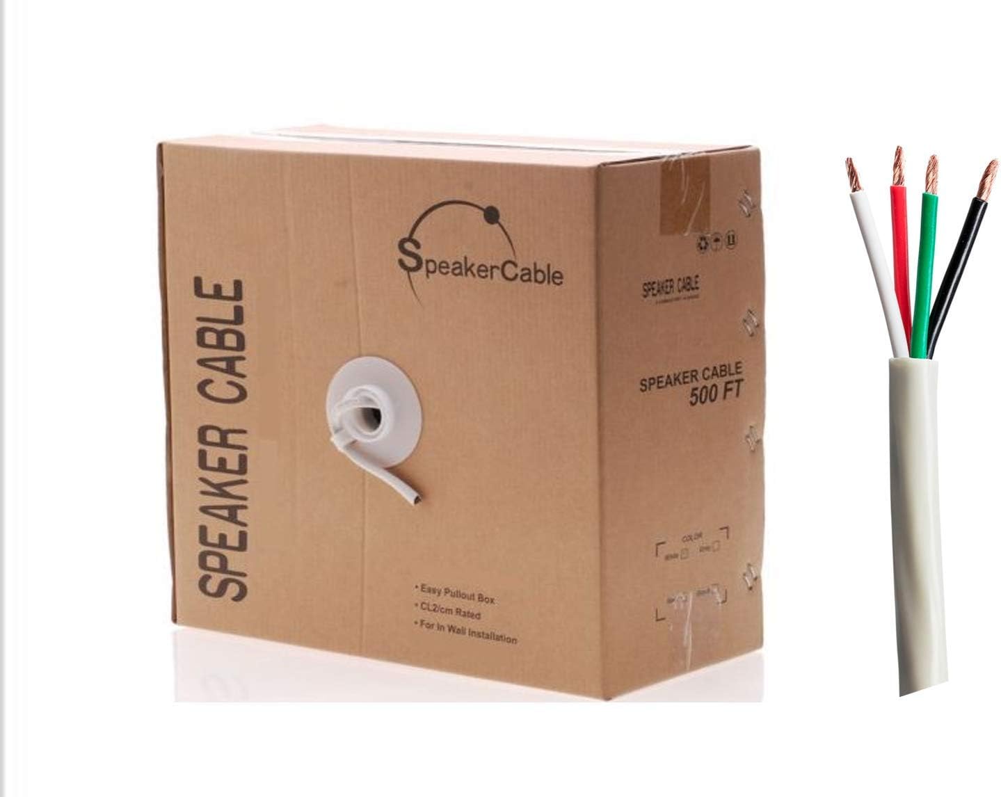 Speaker Cable 4 Conductors with Pull Box/High Performance