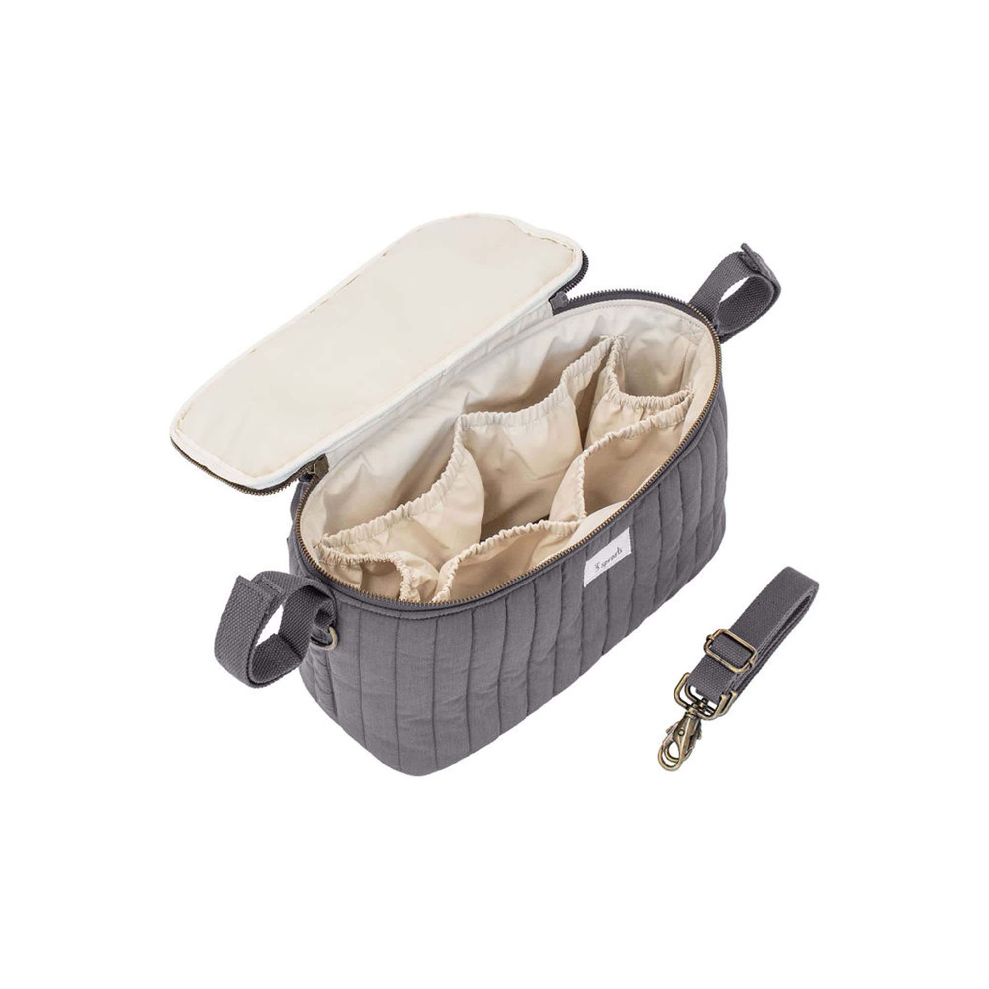 3 Sprouts - Borsa Passeggino Universale - Organizer per Passeggino, Borsa Carrozzina Neonato - Leggera e Versatile, Ideale per Neonati e Bambini - Grigio
