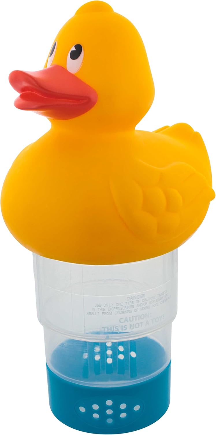 U.S. Pool Supply Duck Floating Chlorine Dispenser Fun Cute Yellow