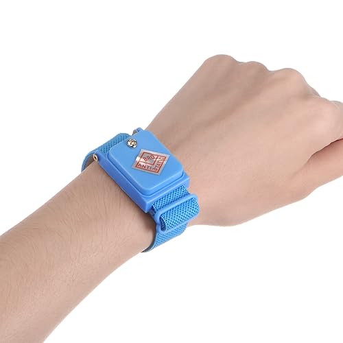 Miniatura 5 de MECCANIXITY Correa de muñeca antiestática, pulsera antiestática ESD ajustable inalámbrica con pulsera de repuesto para reparación de electrónica de