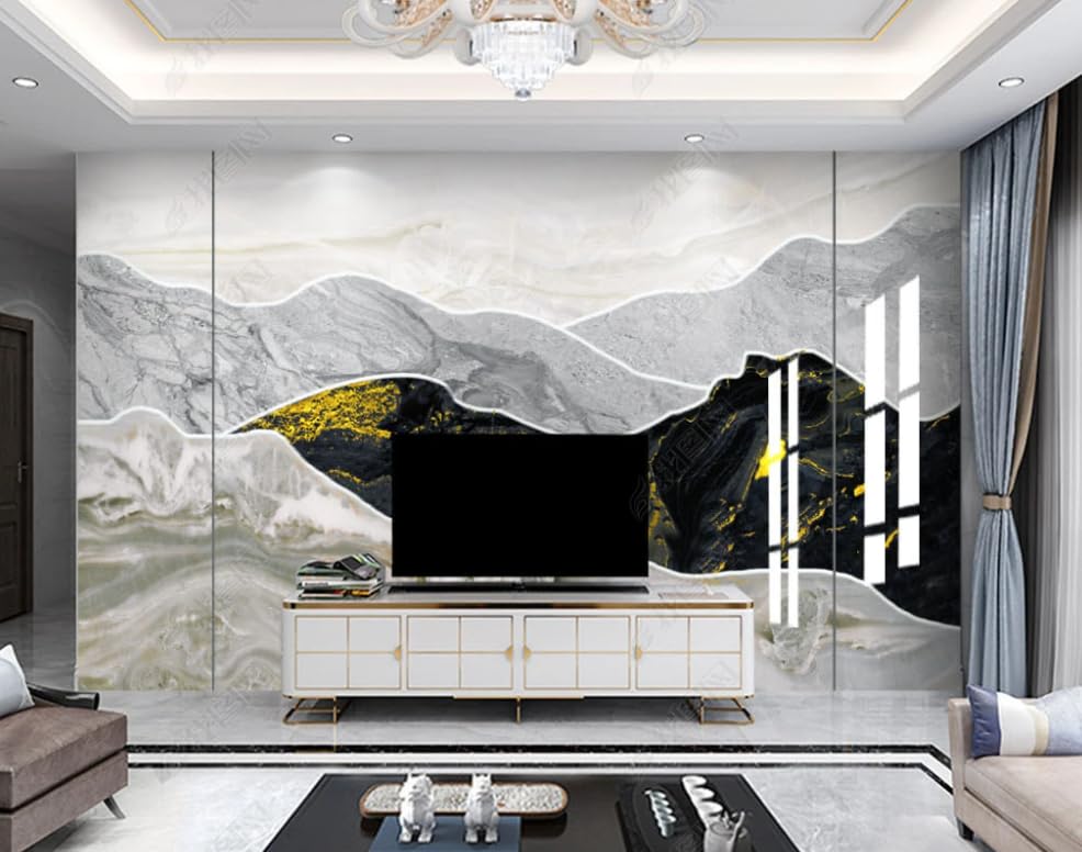 Papier peint intissé marbre moderne poster géant mural salon et chambre 350x256cm