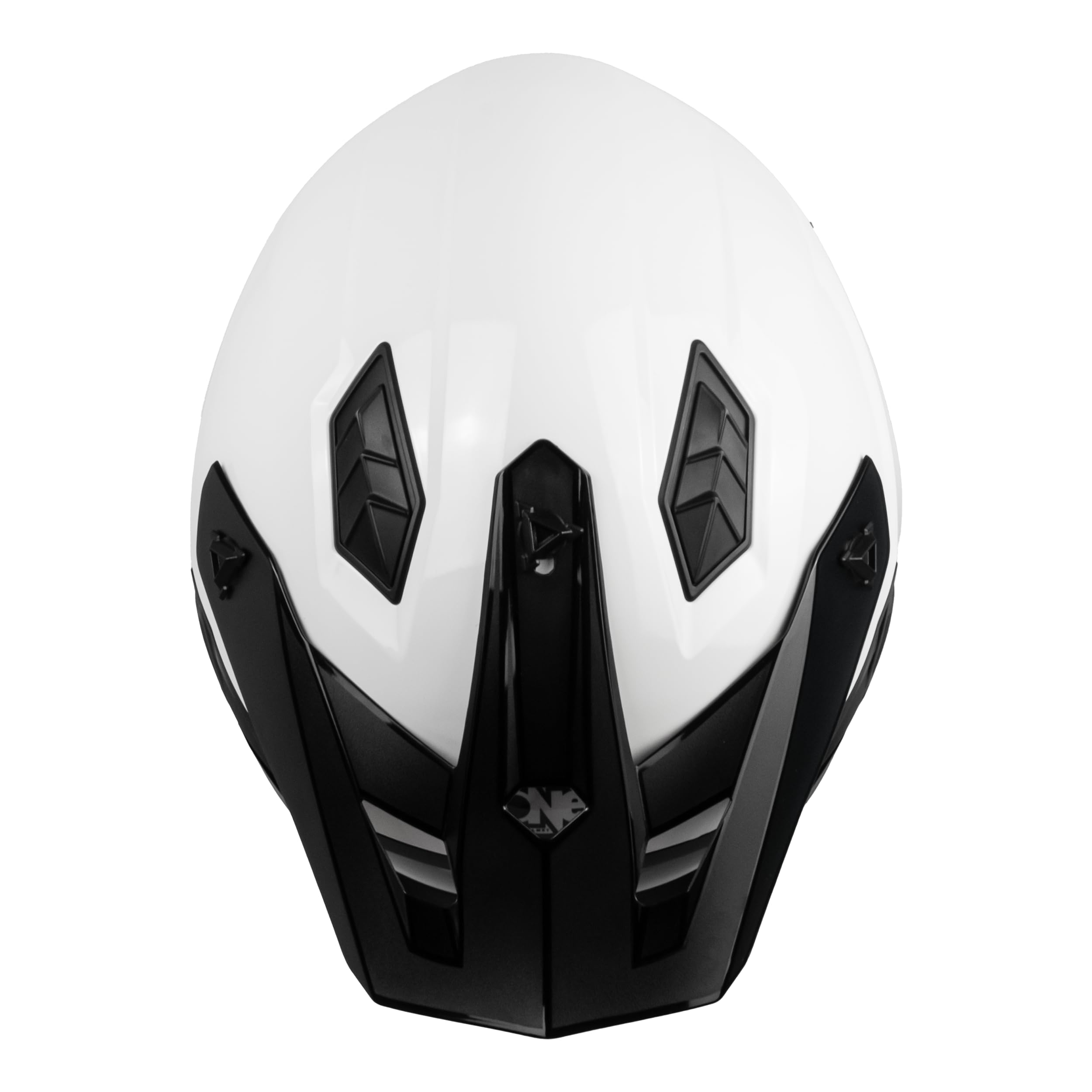 One by Camamoto | Casco Scooter e Moto, Track Jet, Bianco Lucido, Integrale con Mentoniera Estraibile, Omologato ECE R22-06, Taglia M (57-58 cm)