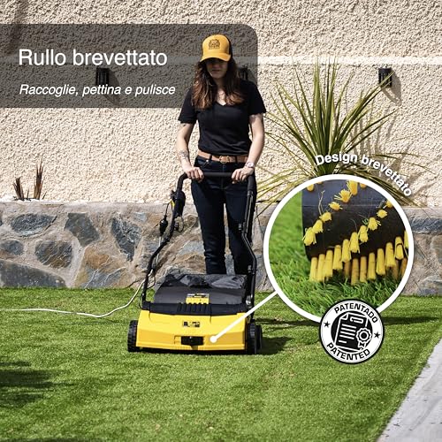 garland Spazzatrice Elettrica RollandComb 502E per Prati Artificiali con Rullo Spazzola in Nylon di Qualita' Superiore - 6