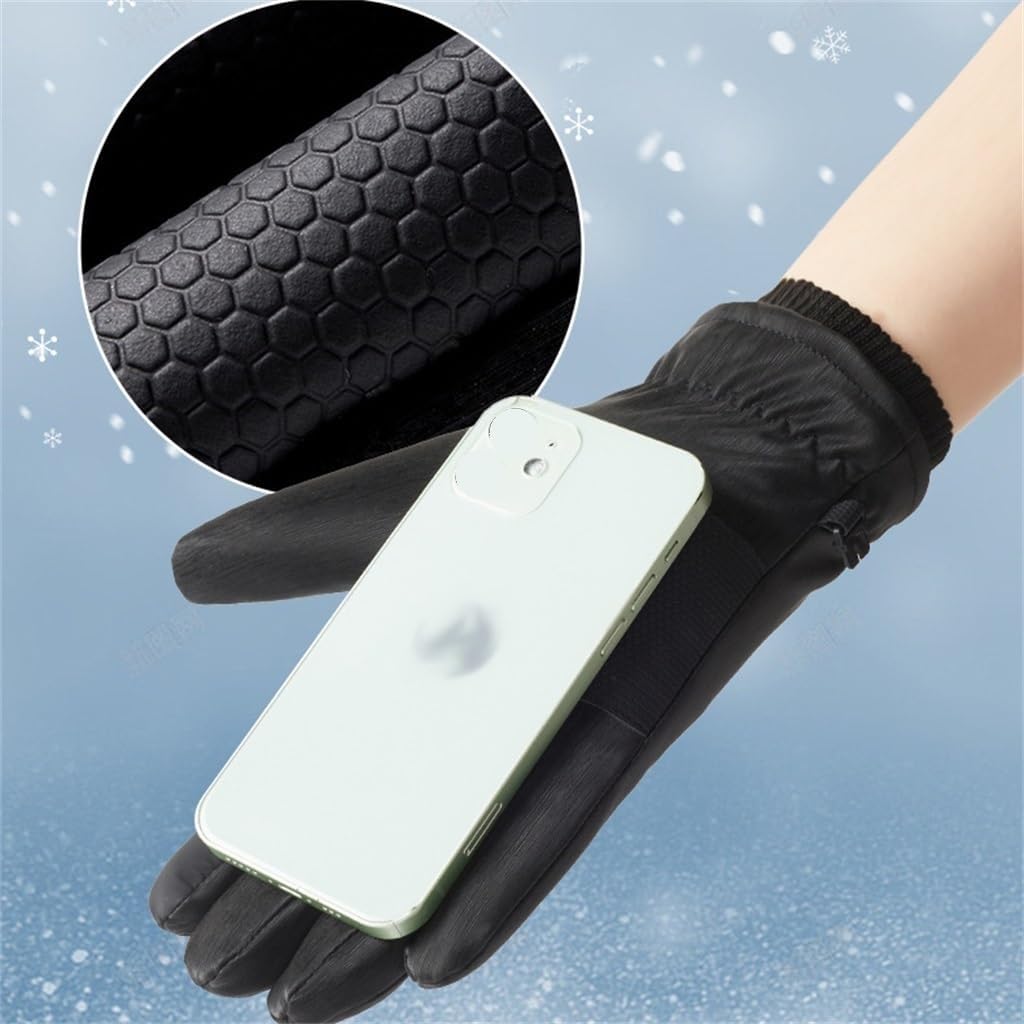 Winter Men's Warm Gloves Touch Screen Plus Fleece Outdoor Riding Ski
