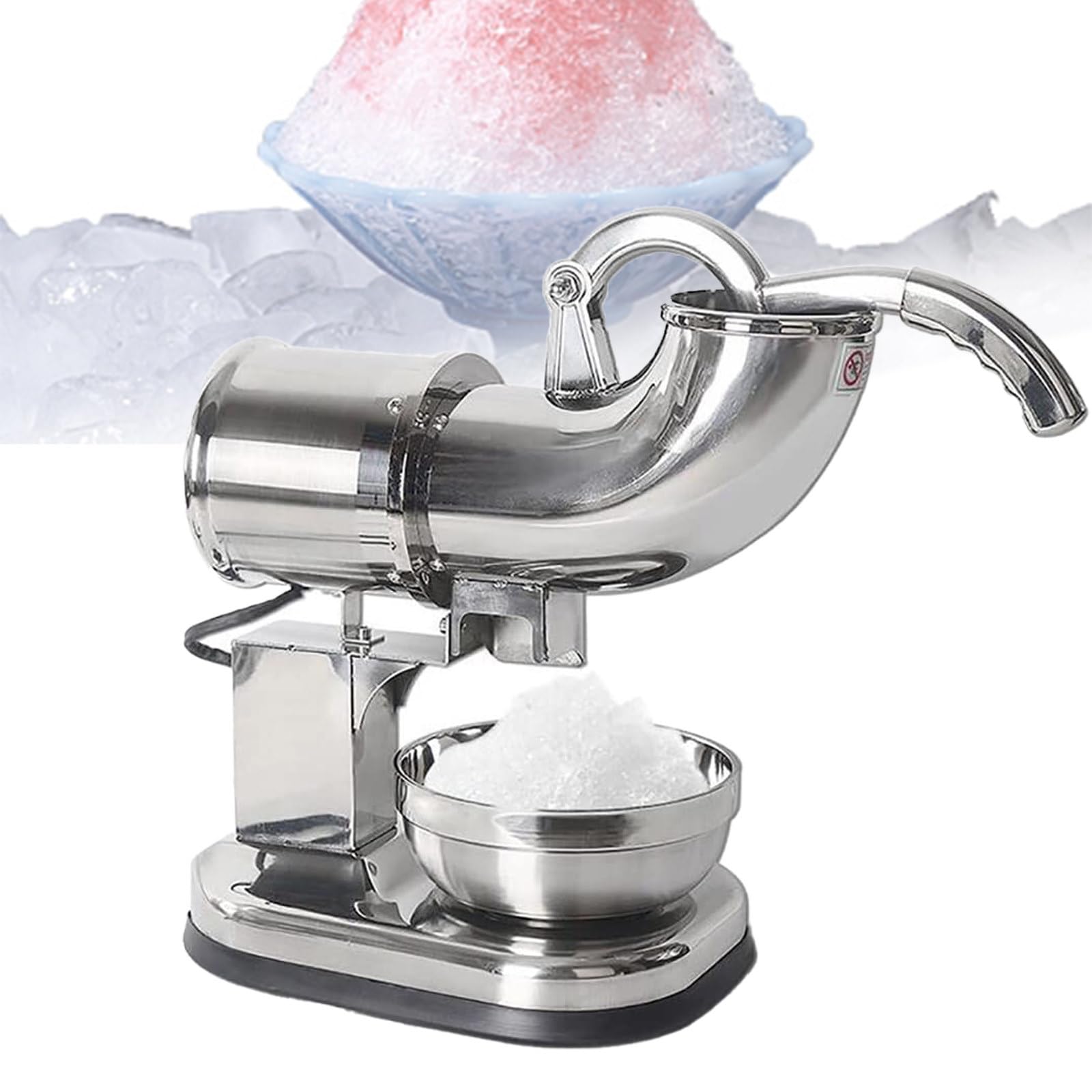 Trituradora De Hielo EléCtrica, MáQuina Para Raspar Hielo, MáQuina Para Hacer Conos De Nieve, Acero Inoxidable, Para CóCteles, Granizados Y Bebidas FríAs, Para Uso DoméStico, En Bares