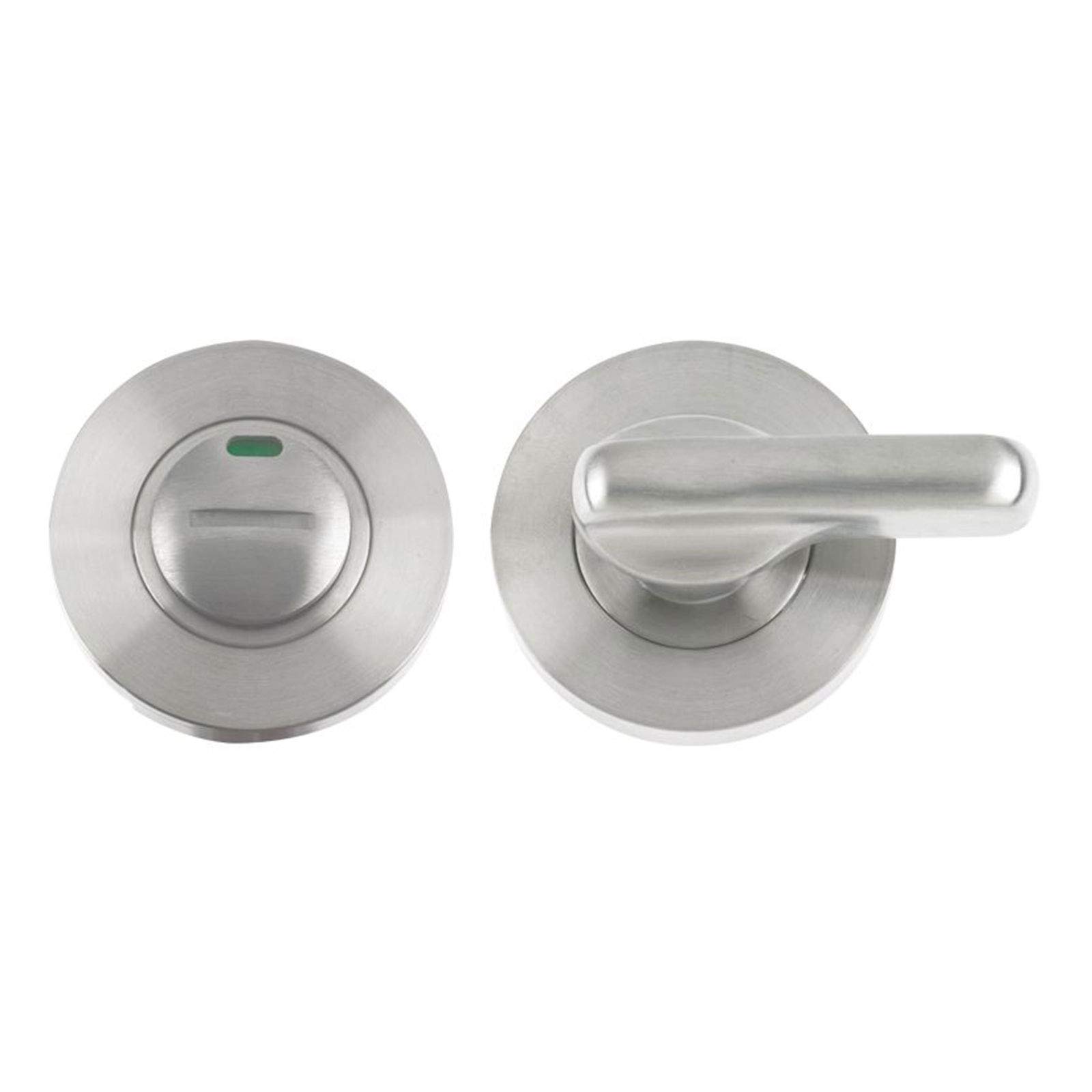Zoo Bathroom Turn and Release - Satin Stainless Steel - Disabled Turn with Indicator