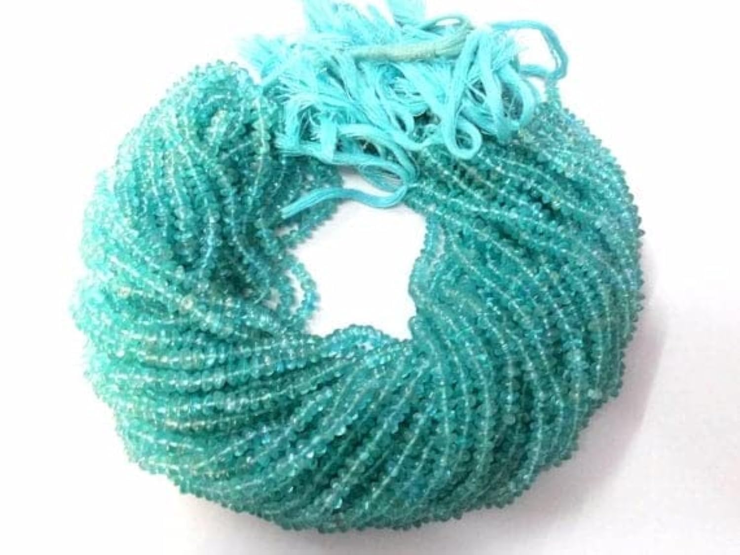 Apatite rondelle beads de 3mm minéraux naturels pour enfilage et création de collier