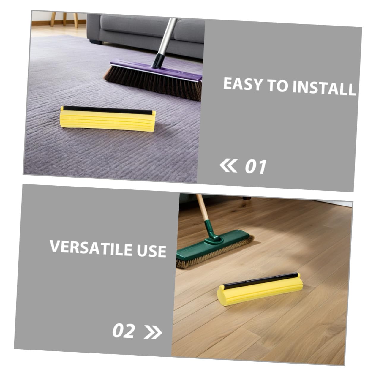 Anneome 4 Piezas Unidades Cabezales de Repuesto Pva para Fregona Rodillo Absorbentes y Fáciles de Instalar Recambios para Limpieza Cocina Baño y