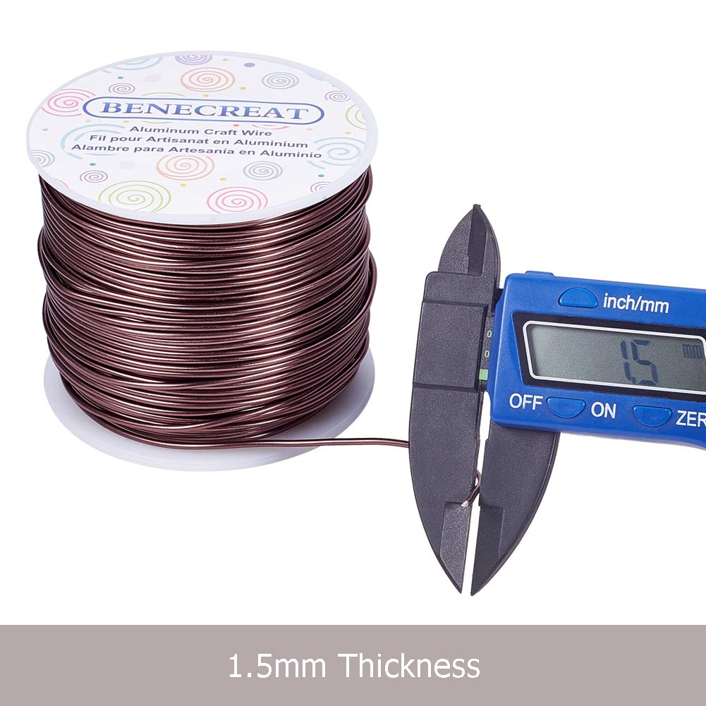 Aluminium-Drahtgeflecht 15 Gauge – 60 M, Anlaufgeschützt, Biegbar, Rosarot, Für Schmuck & Basteln