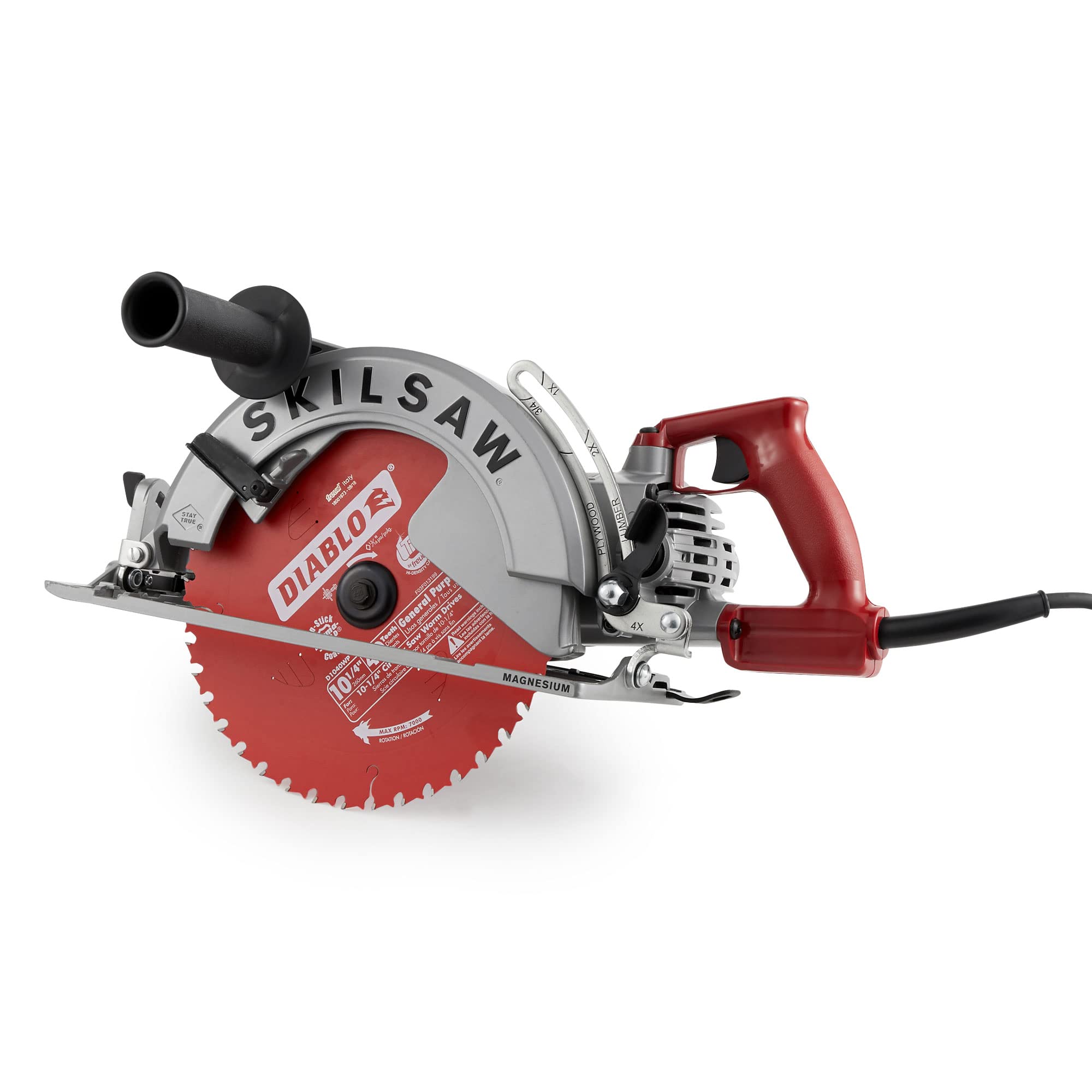 Skilsaw Magnesium Sawsquatch Worm Drive Circular Saw - 10 1/4in. 15 Amp, with Electric Brake, Model Number SPT70WM-22