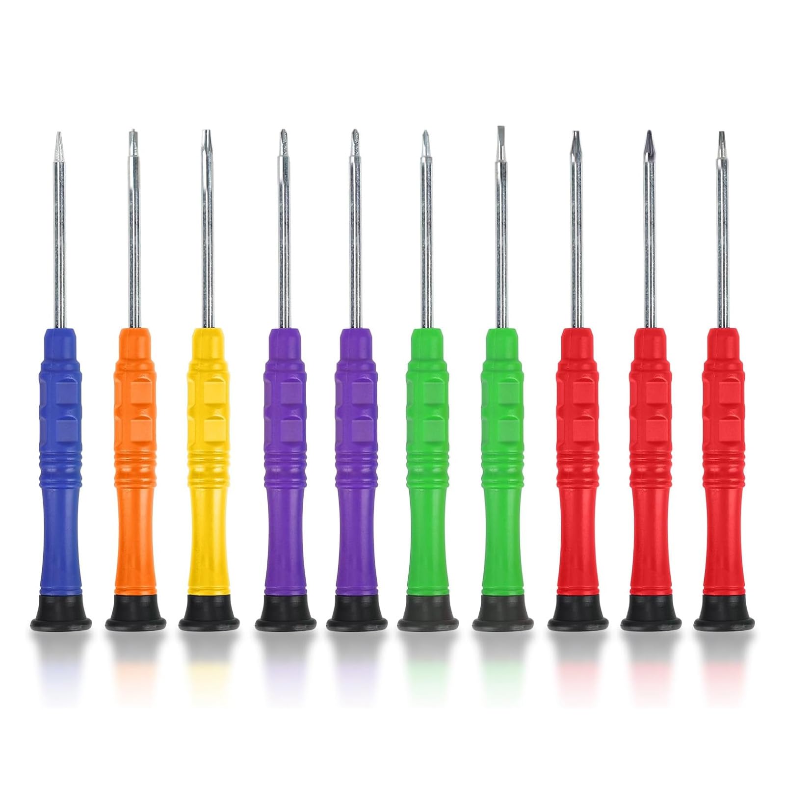 10Pcs Magnetic Mini Screwdrivers, Star and Flat Head Screwdriver Set