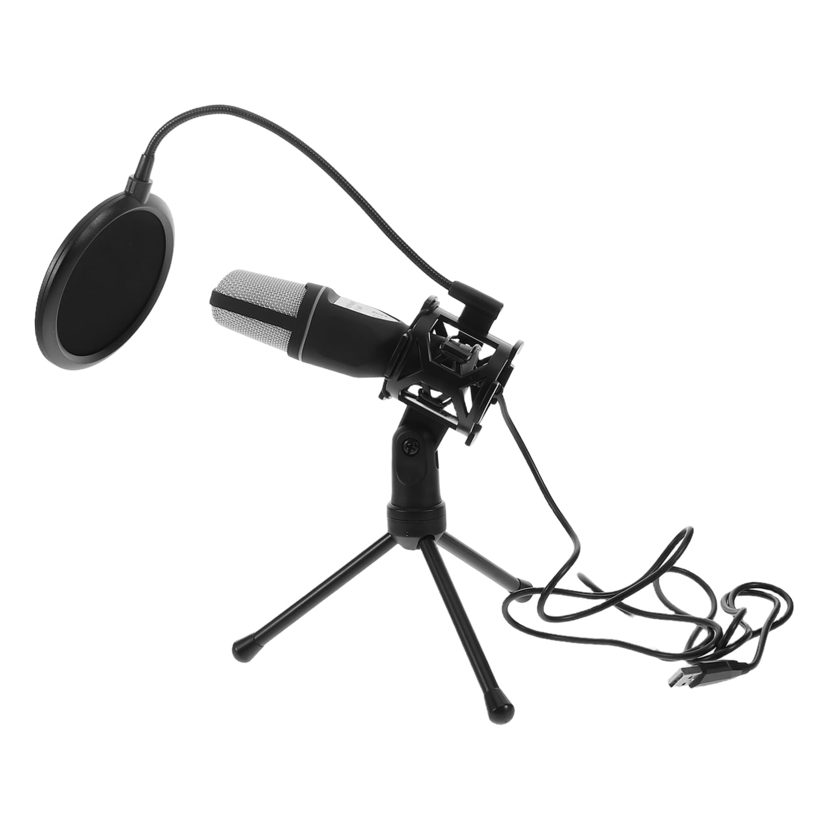 BIUDECO Professional USB Microphone for Gaming and Streaming Portable Condenser Mic with RGB Lighting Noise Reduction for Desktop and Conference Use Compatible Laptop