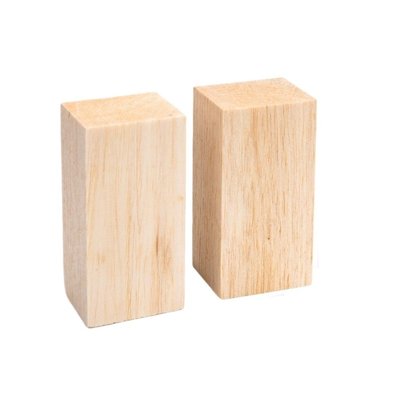 MRVAKDYDI Basswood Carving Blocks, Unfinished Basswood Carving Blocks Multiple Sizes for Craft(40x60x100mm 2Pcs)