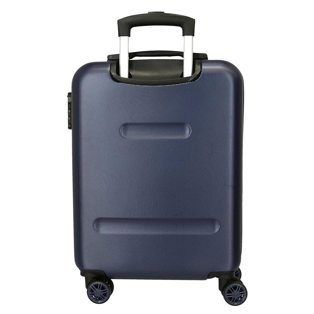 Pepe Jeans Aidan Kabinentrolley, blau, 38 x 55 x 20 cm, Hartplastik, seitlicher Kombinationsverschluss, 34, 2,74 kg, 4 Räder, Handgepäck