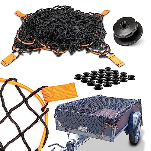 WERKA PRO Elastisches Anhängernetz - 3 Größen Für Optimale Ladungssicherung