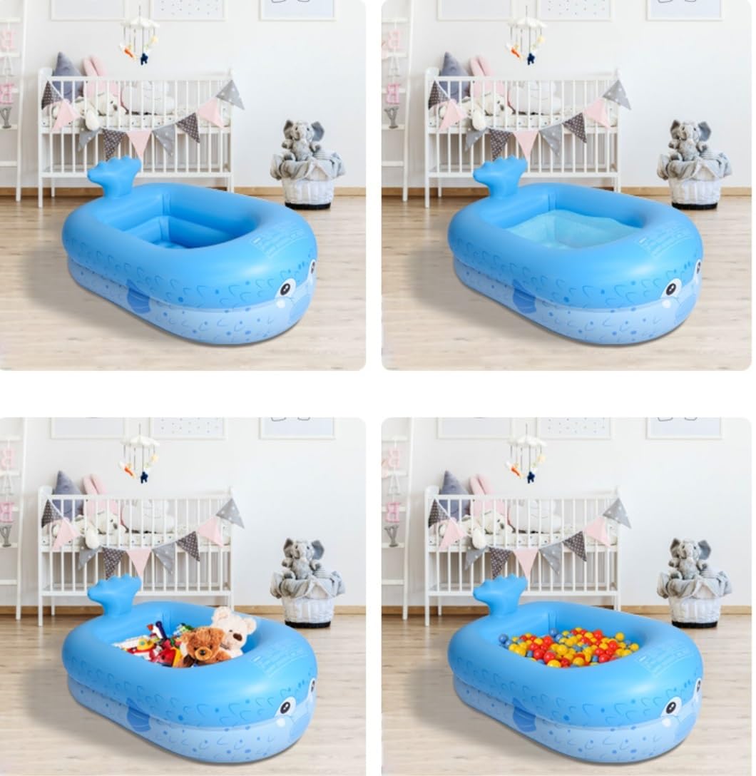 Basen Nadmuchiwany Basen Brodzik Dla Dzieci Swim Center Baseny Dorośli Rodzinny Kryty Ogród Zewnętrzny Ogrodowy(Blue,140 * 120 * 35cm)