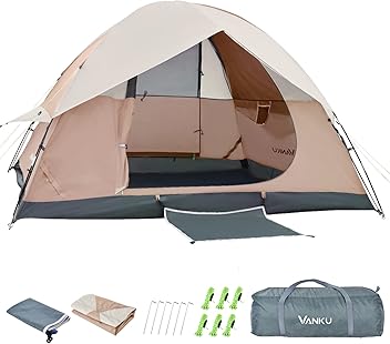 最終SALE❤️Vanku テント 4人用 キャンプ ツーリングテント 最終SALE❤️Vanku テント 4人用 キャンプ ツーリングテント の