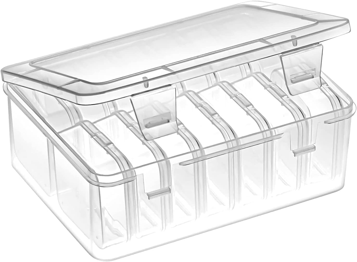Bolivia's Small Bead Organizers, 14 PCS Rectangle Clear Plastic Storage Case with Hinged Lid, Portable Mini Box for Jewelry Diamonds Crafts Pills Screws Seeds Findings and Small Items